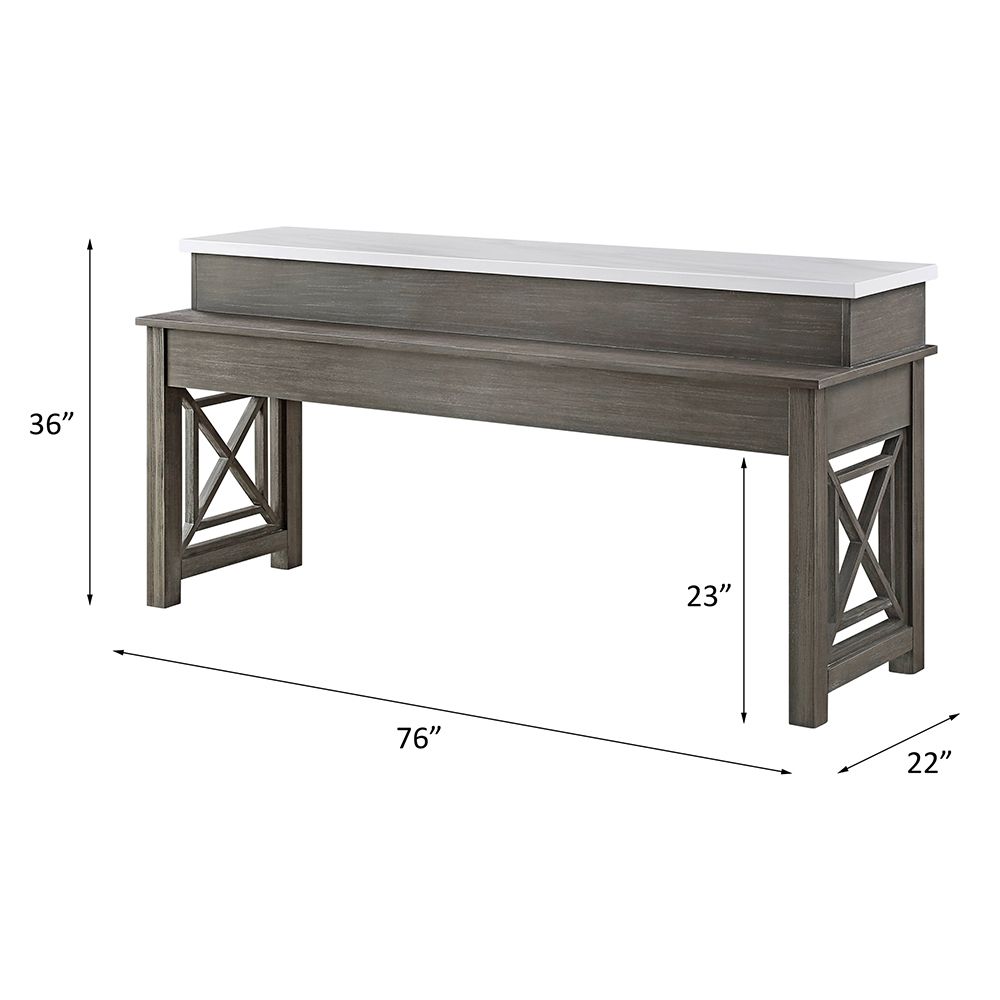 Wandella 4PC Pack Counter Height Table Set W/USB – line drawing