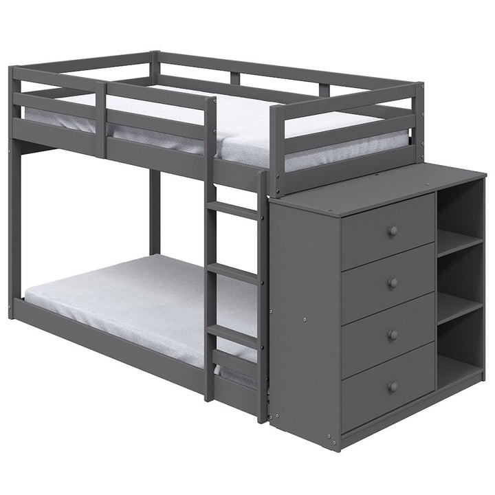 Gaston Twin/Twin Bunk Bed W/4 Drawers &amp; 3 Compartments – view 2