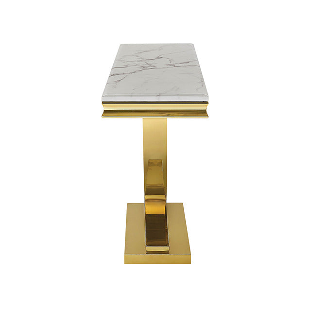 Wettingen Sofa Table, Gold/White - view 2
