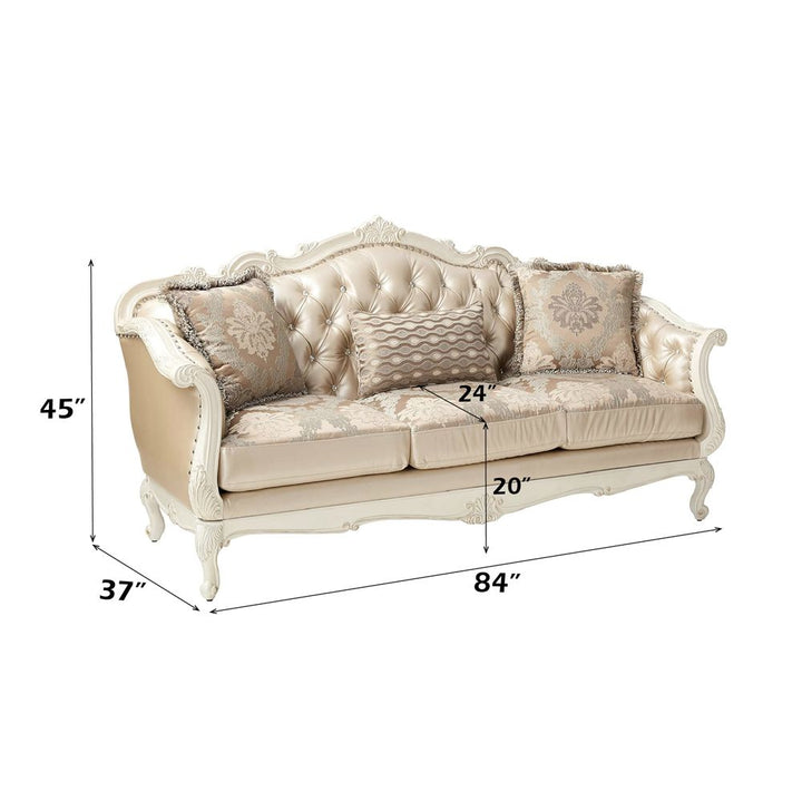Chantelle Sofa W/3 Pillows – dimensions diagram
