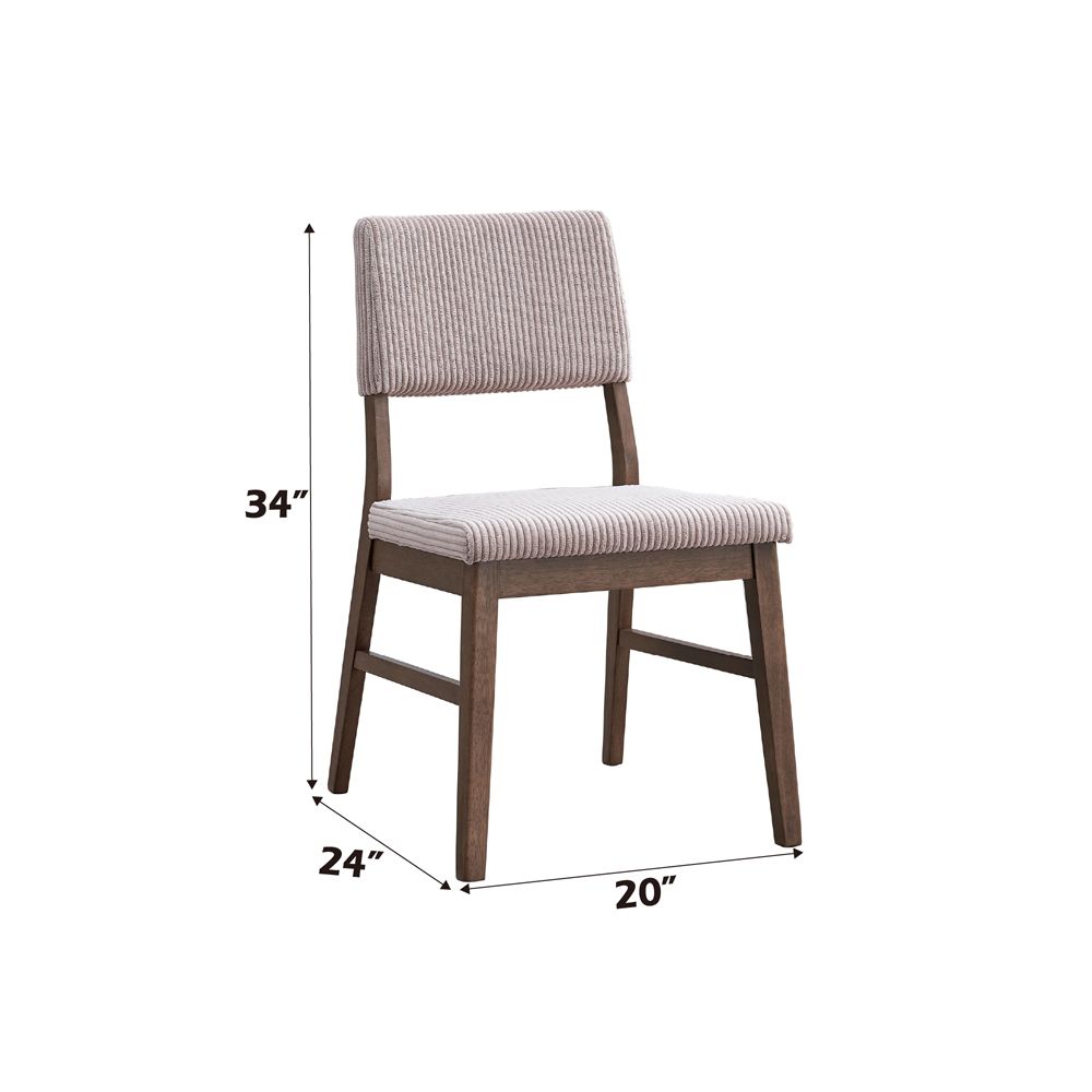 Seda Side Chair (Set-2) – dimensions diagram