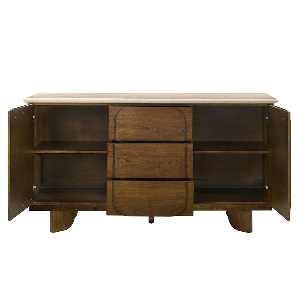 Kasha Server with Natural Marble Top