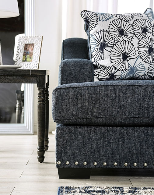 Sonora Loveseat, Dark Navy - view 8