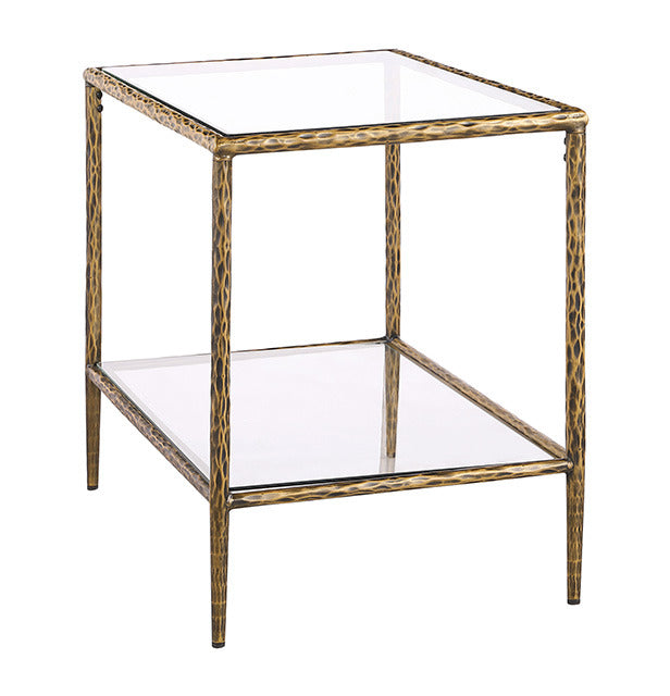 Helma End Table, Matte Gold - view 2