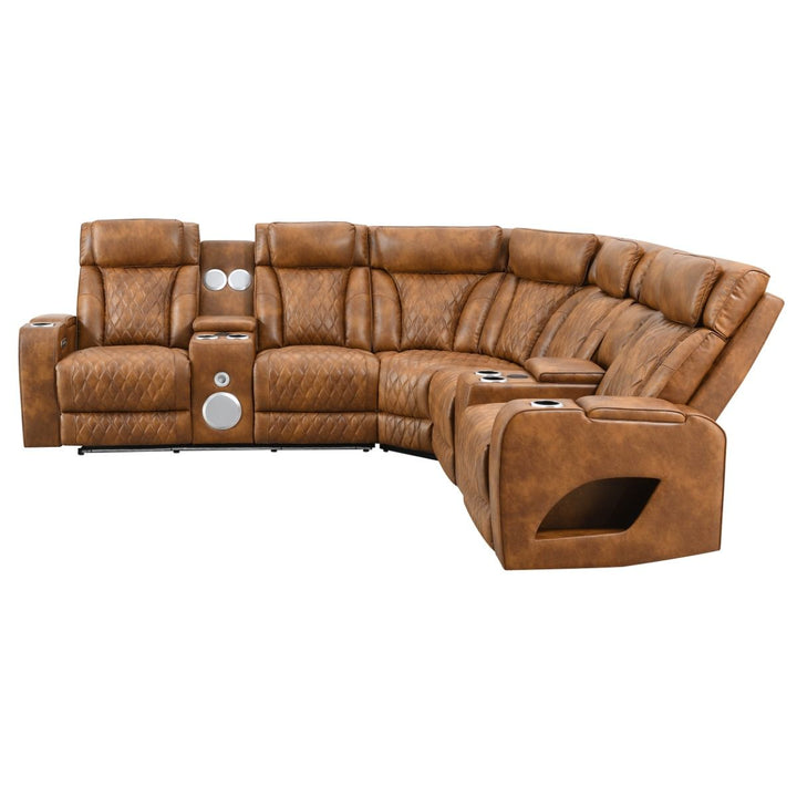 Taddeo Power Motion Sectional Sofa Set w/Power Headrest, Massage &amp; LED – view 5