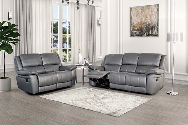 Glarus Loveseat Manual Recliner, Dark Gray - view 2