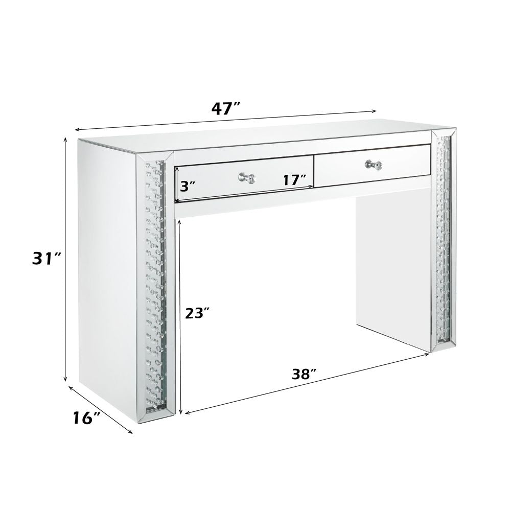 Nysa Vanity Desk – dimensions diagram