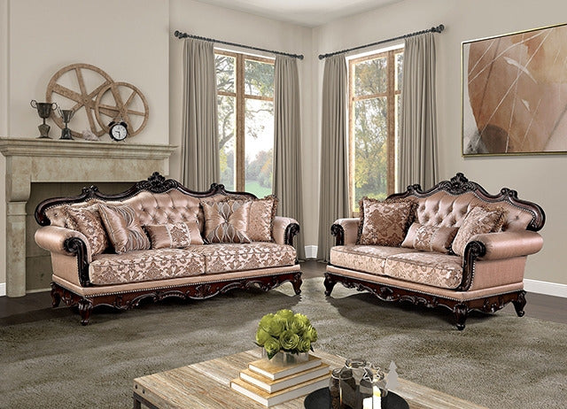 Veracruz Sofa, Light Brown/Dark Cherry - view 2