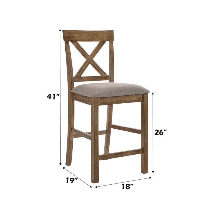 Martha II Counter Height Chair (Set-2) – dimensions diagram