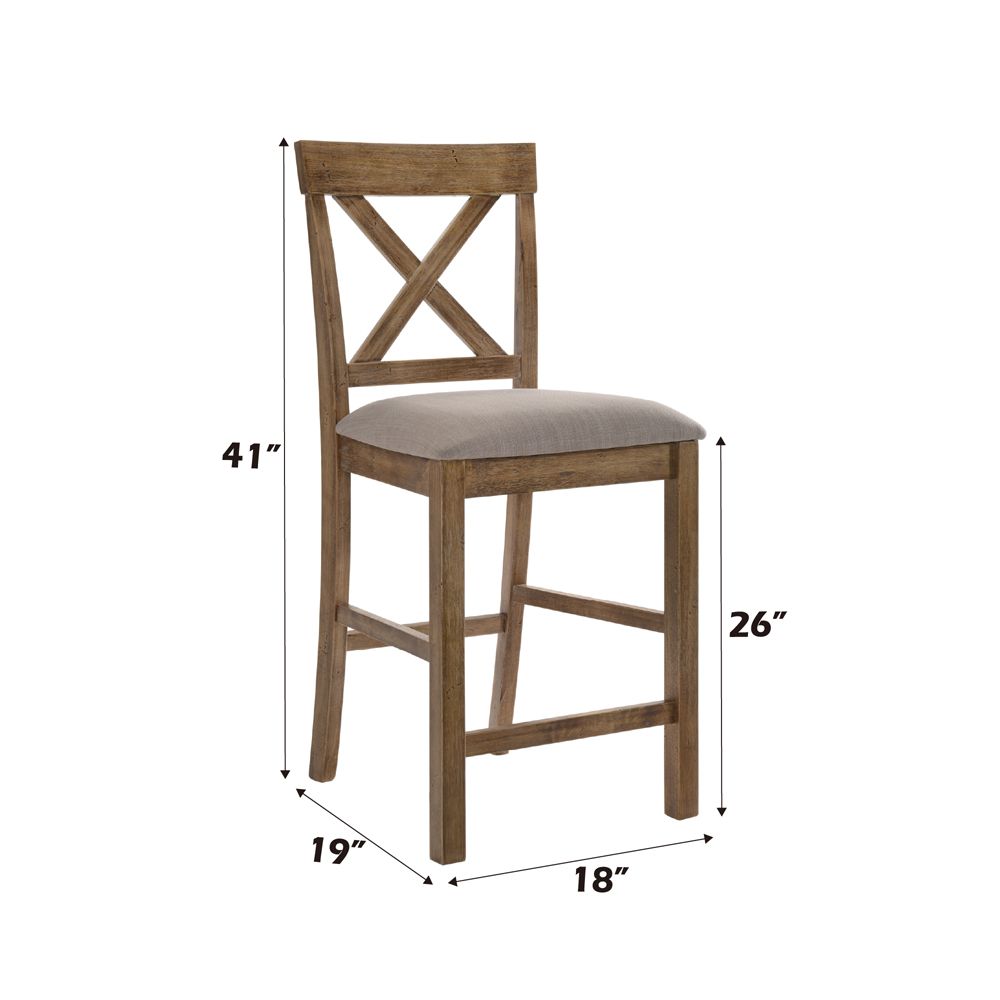 Martha II Counter Height Chair (Set-2) – dimensions diagram