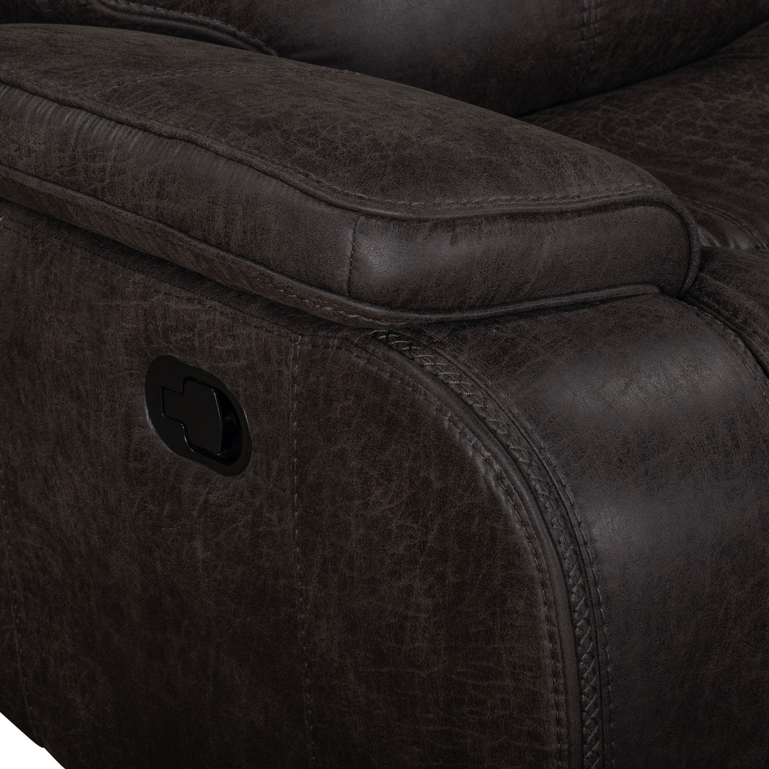 Brookings  Sofa W/dual Recliner-Charcoal