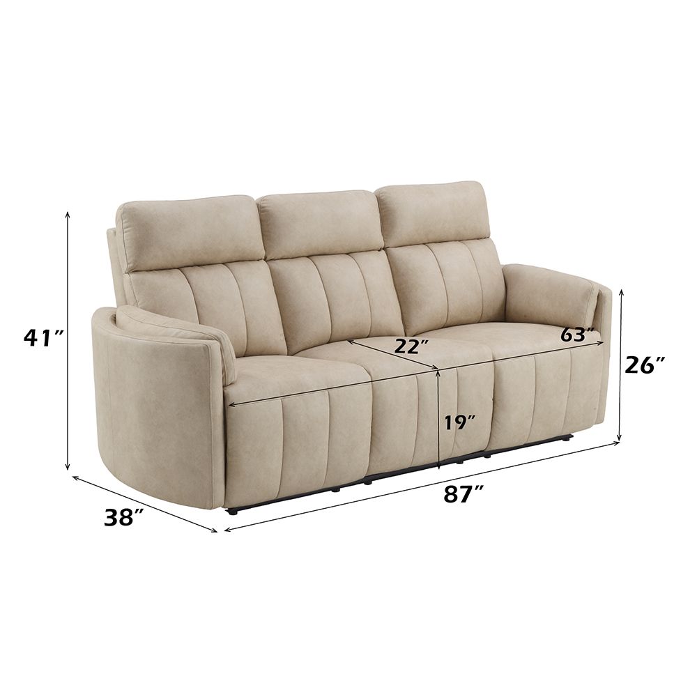 Elison Motion Sofa – dimensions diagram