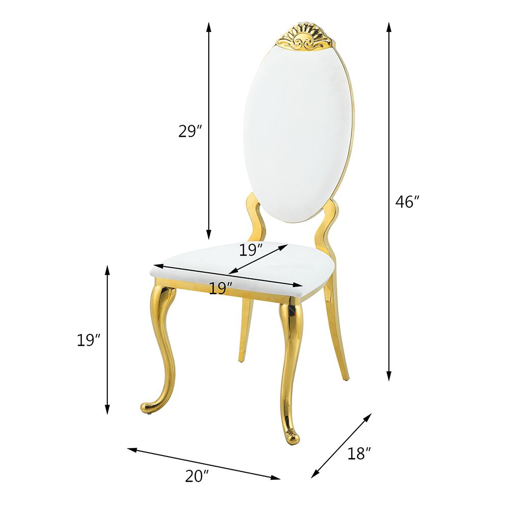 Fallon Side Chair(Set-2) – dimensions diagram