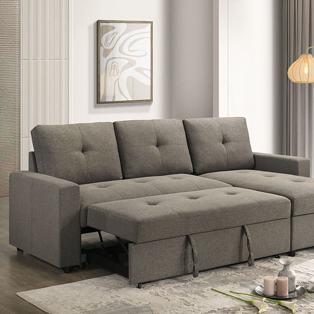 Giorgi Sectional W/ Pullout, Light Brown - view 3