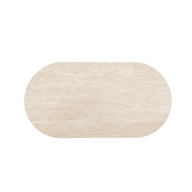Alvik Coffee Oval Table, Light Beige/Walnut - view 7