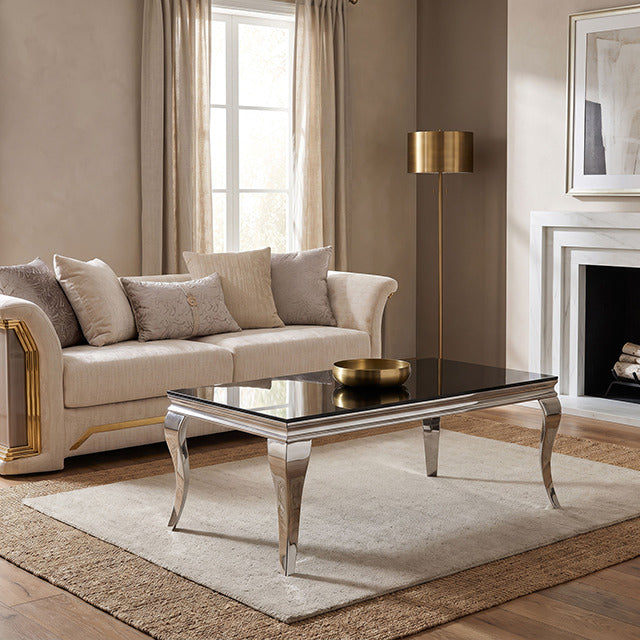 Wetzikon Coffee Table, Silver/Black - view 2