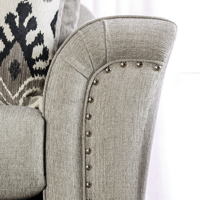 Belsize Loveseat, Light Taupe/Black - view 7