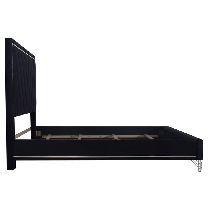 Ava 6/0 WK Headboard, Footboard &amp; Slat Kit-Ebony