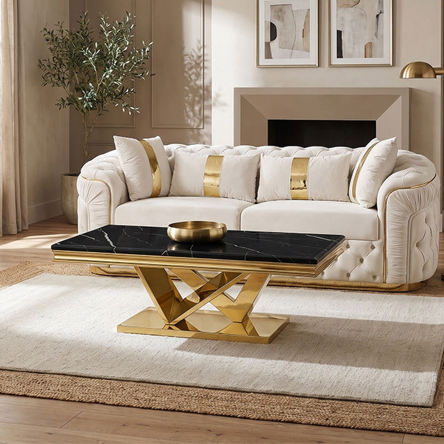Villarsglane Coffee Table, Black/Gold - view 5