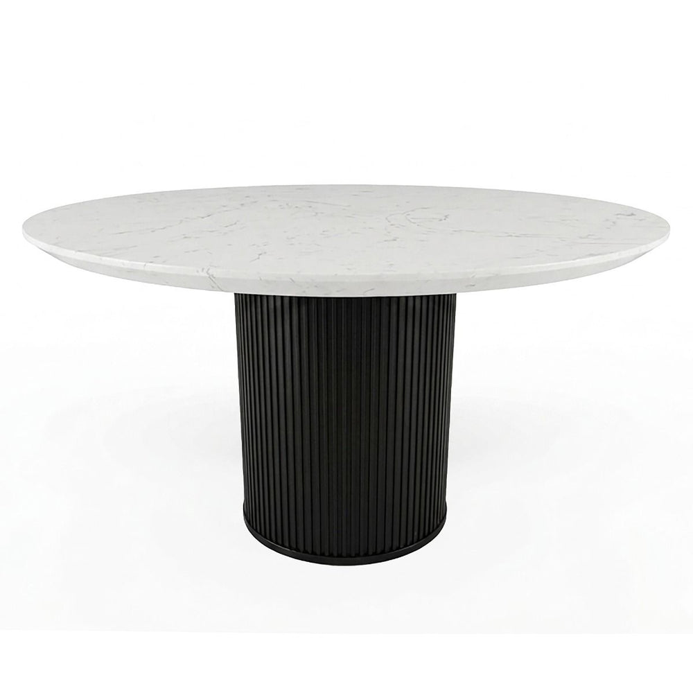 Jaramillo Round Dining Table with Engineered Marble Top