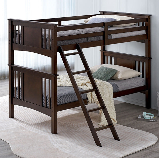 Spring Creek Twin/Twin Bunk Bed, Dark Walnut