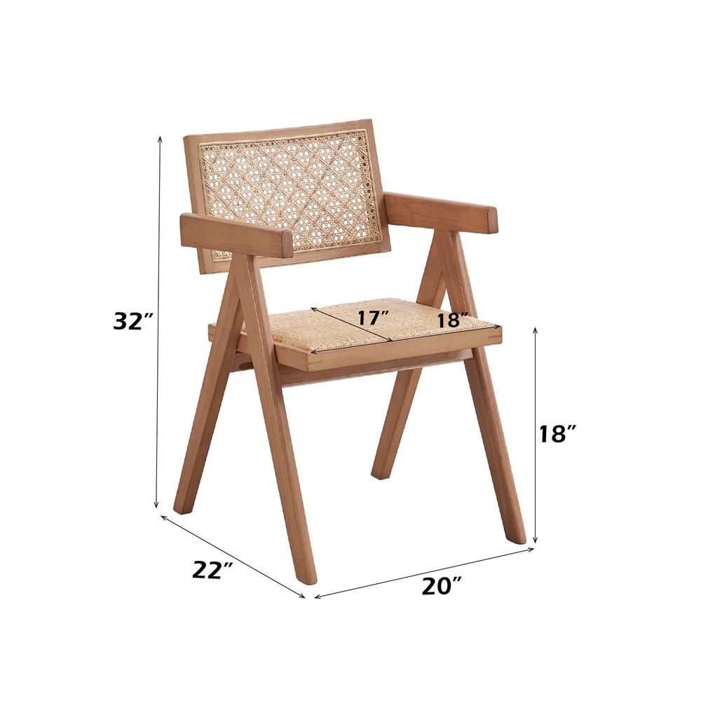 Velentina Arm Chair (Set-2) – dimensions diagram