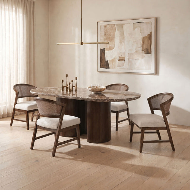 Narvik 5 Pc. Dining Table Set, Dark Brown/Walnut - view 5