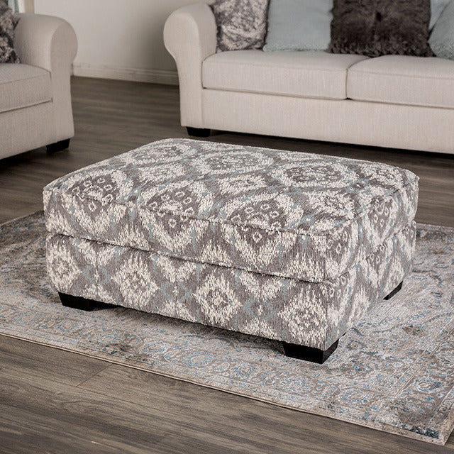 Queensbury Ottoman, White