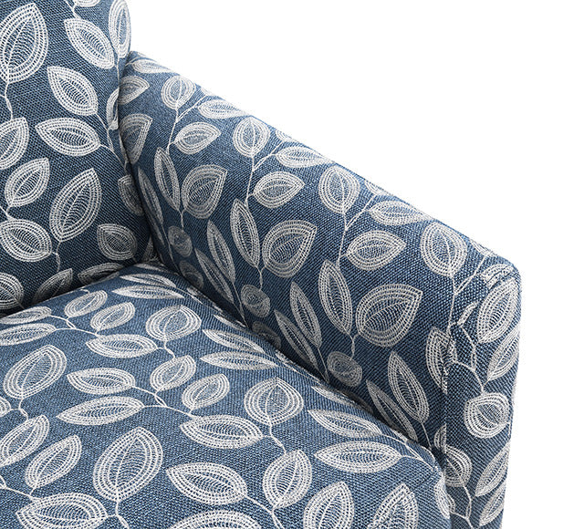 Ivey Acent Chair, Botanical Blue/Egret White - view 9