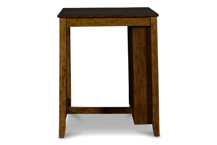 Gia 3 Pc 30" Storage Counter Table &amp; 2 Chairs-Brown