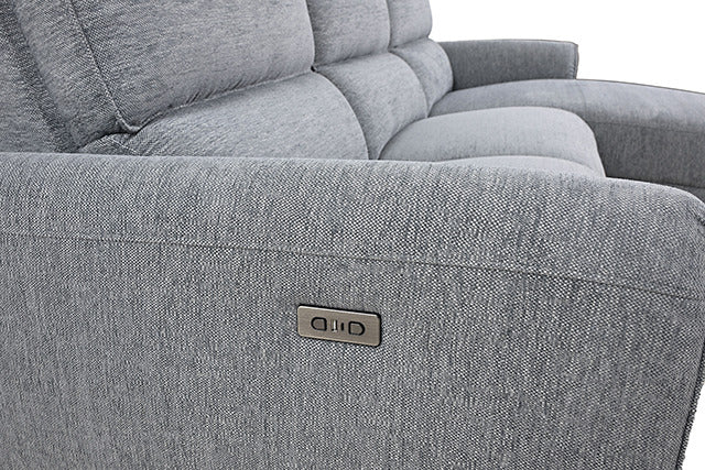 Brande Power Sectional, Right Chaise, Gray - view 3