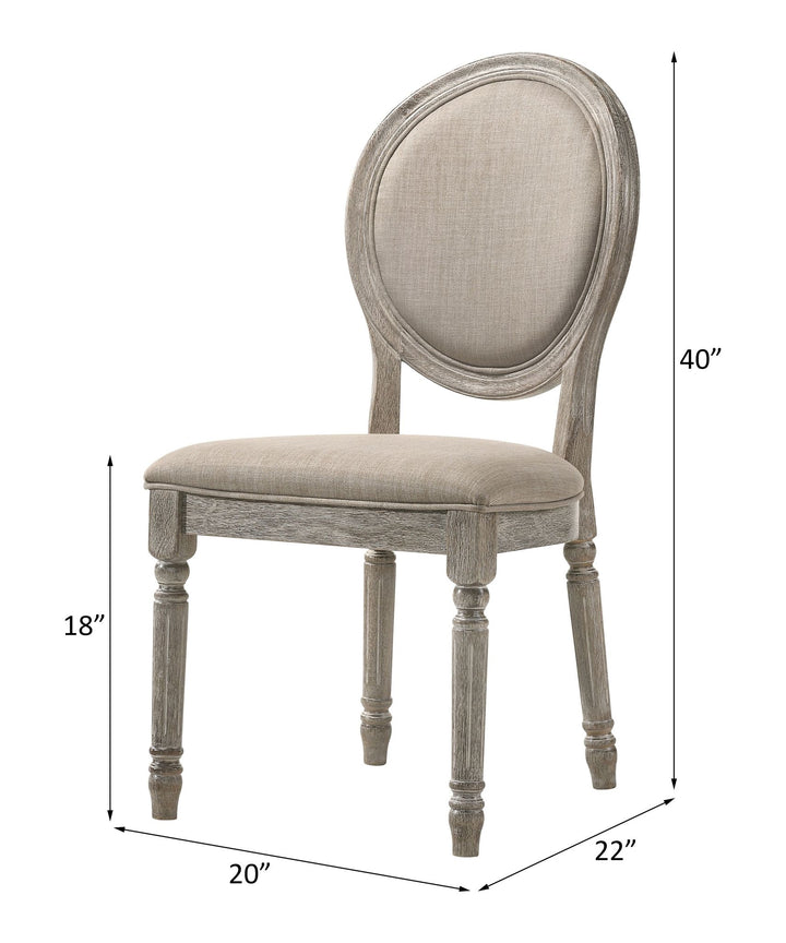 Faustine Side Chair (Set-2) – line drawing