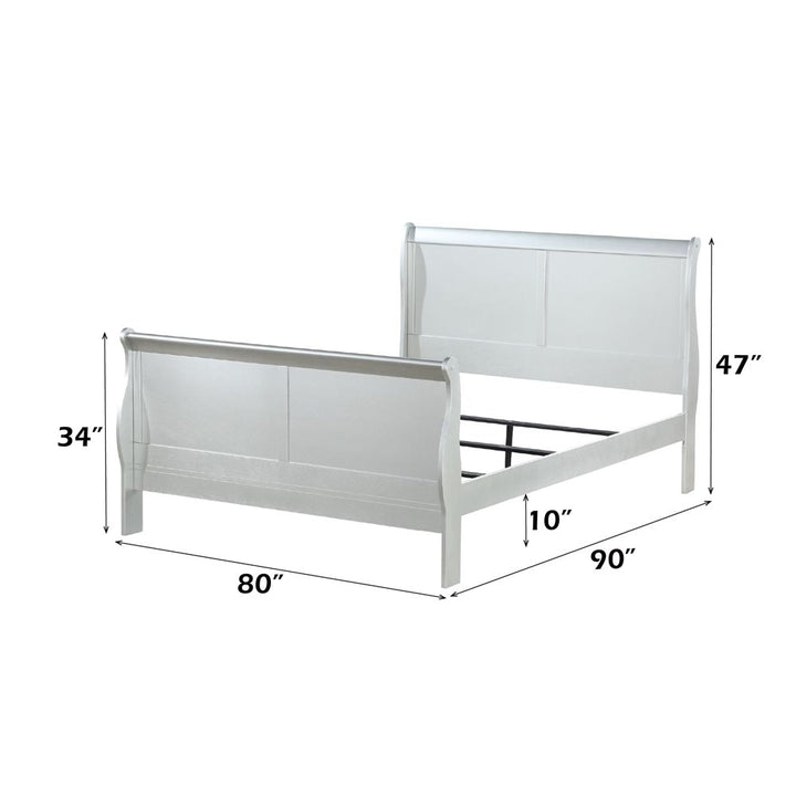Louis Philippe III EK Bed – dimensions diagram