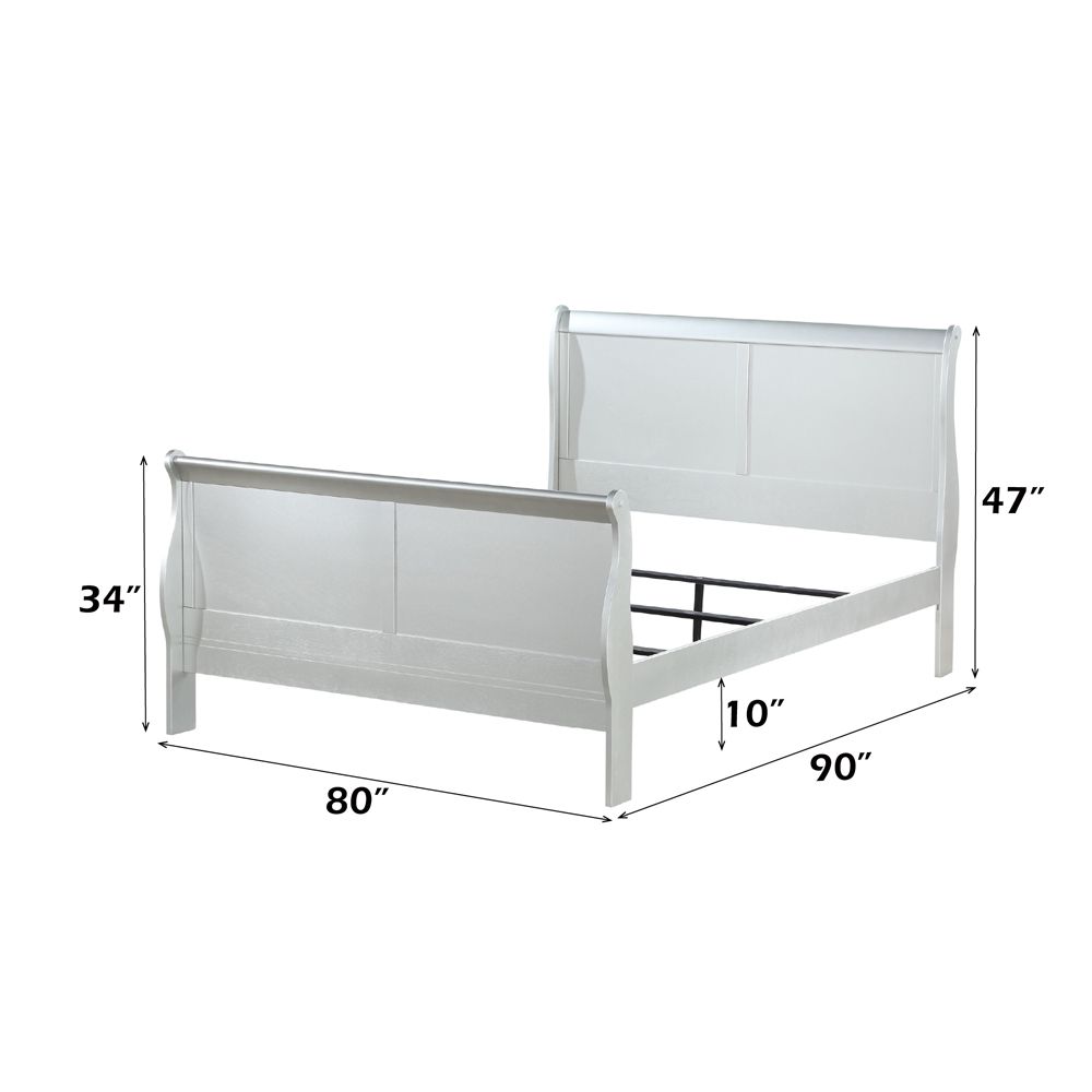 Louis Philippe III EK Bed – dimensions diagram