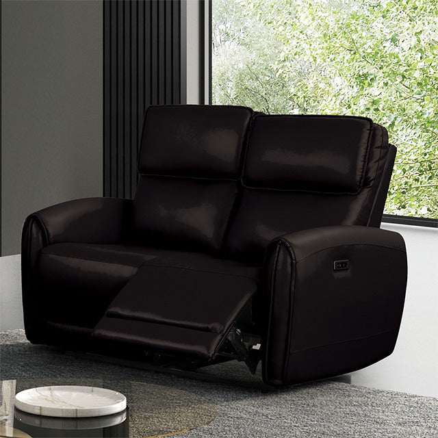 Schlieren Power Loveseat, Black