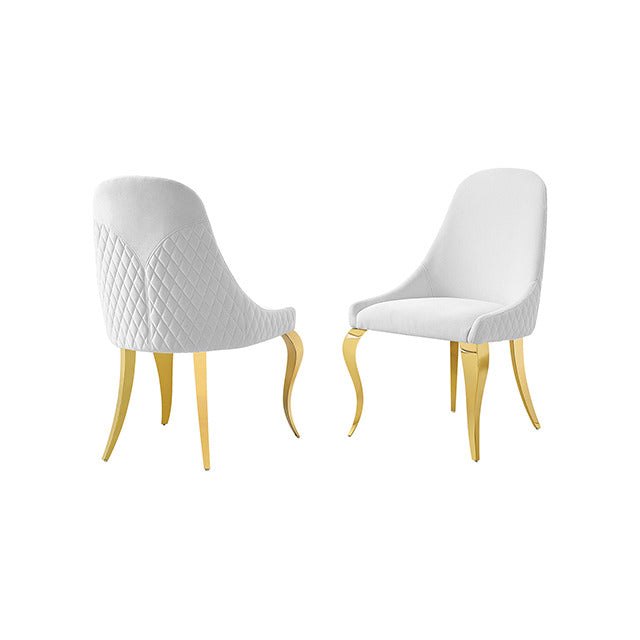 Neuveville Upholstered Side Chair, Gold/White - view 5