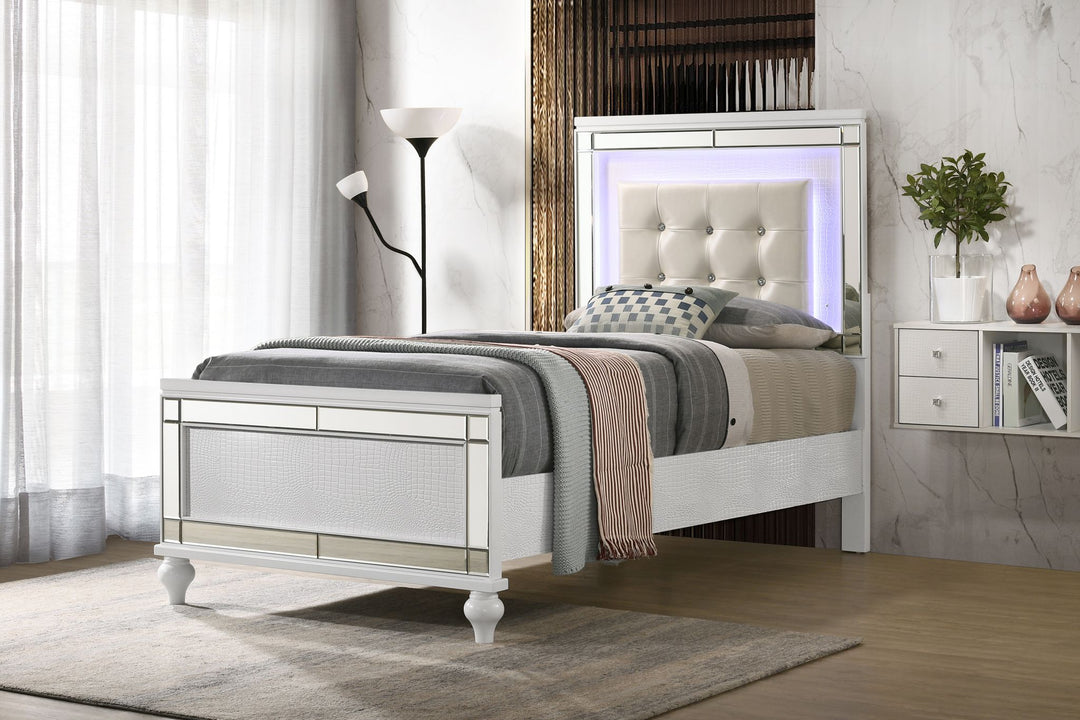 Valentino 3/3 T Footboard & Slats - White