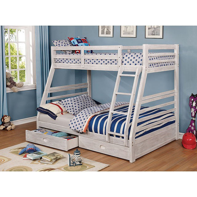 California Bunk Bed, Wire-Brushed White - view 2