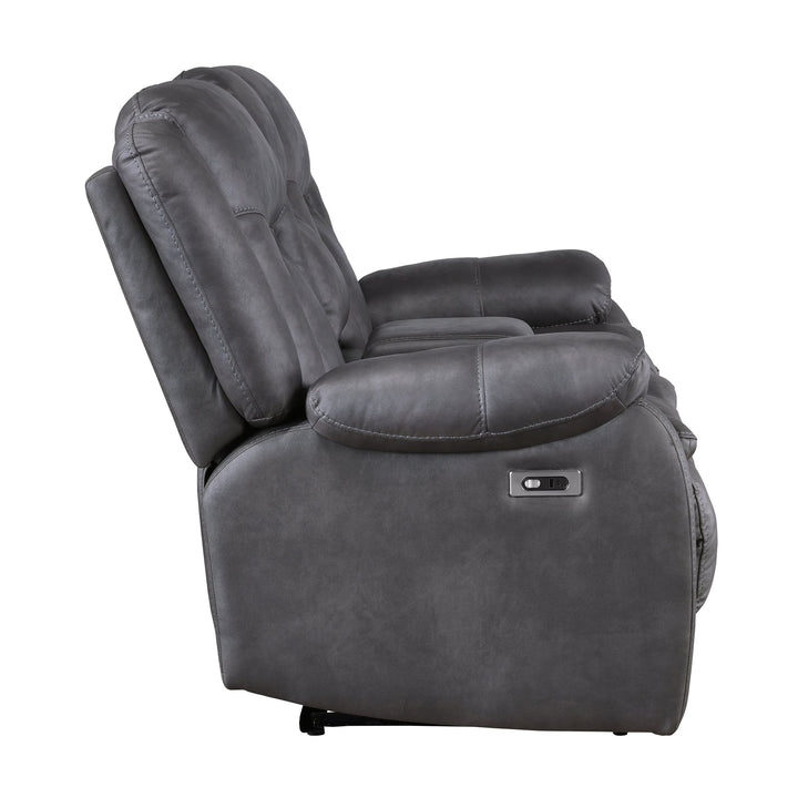 Morello  Console Loveseat W/pwr Fr-Gray