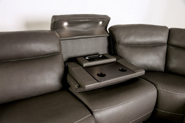 Edmondus Power Sectional, Dark Gray - view 6