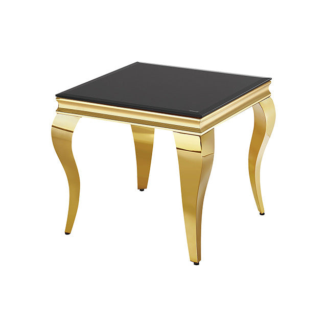 Wetzikon End Table, Black/Gold