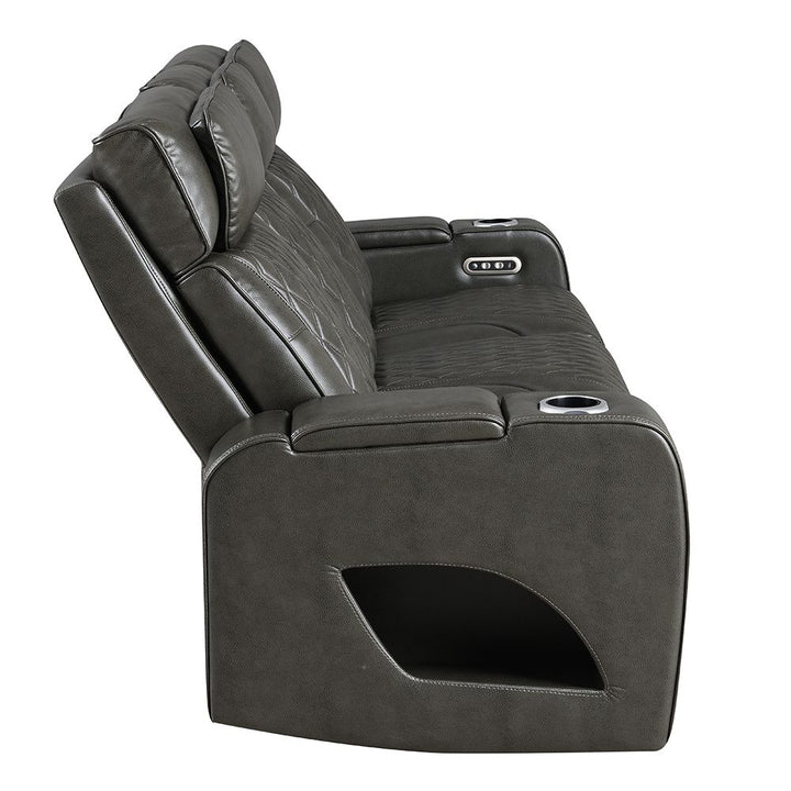 Taddeo Power Motion Sofa w/Power Headrest, USB, Wireless Charger, LED &amp; Reading Light – view 5