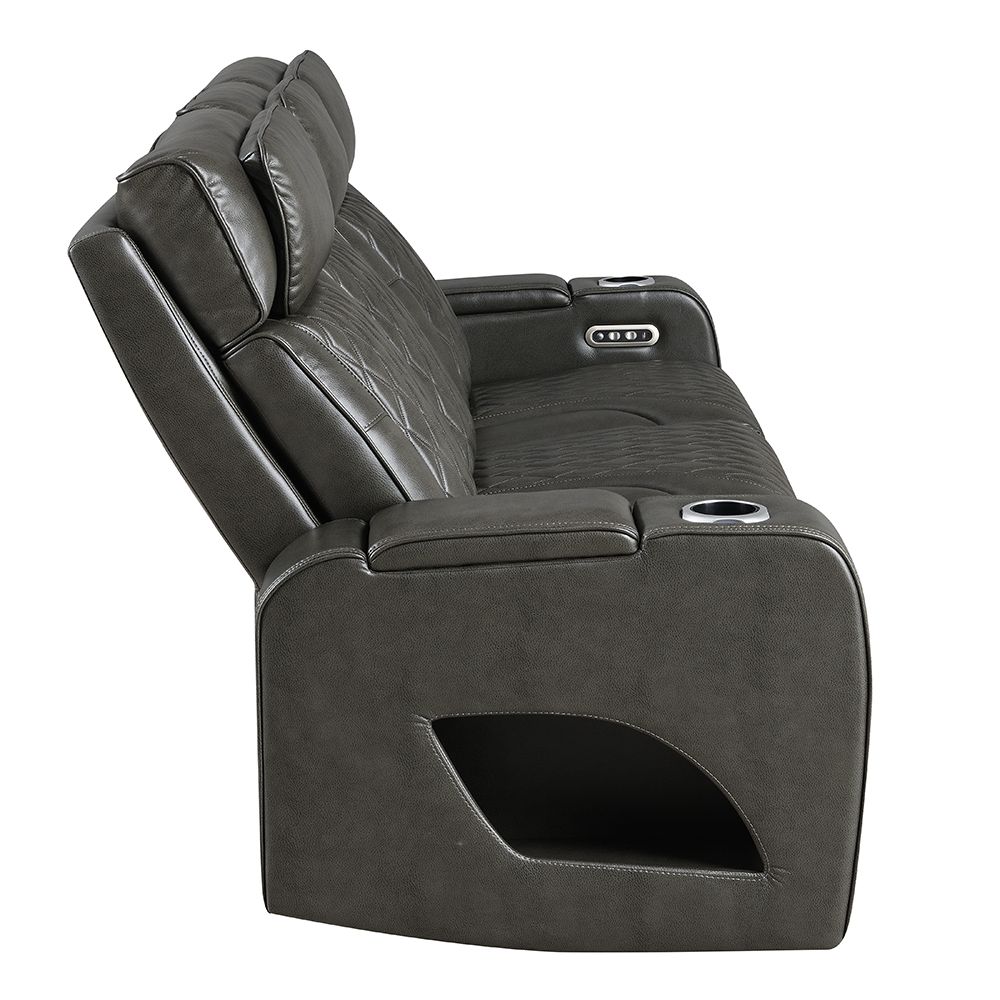 Taddeo Power Motion Sofa w/Power Headrest, USB, Wireless Charger, LED & Reading Light – view 5