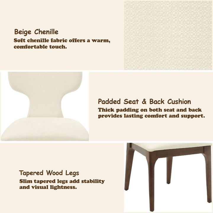 Koen Upholstered Side Chair (Set-2) – features callout