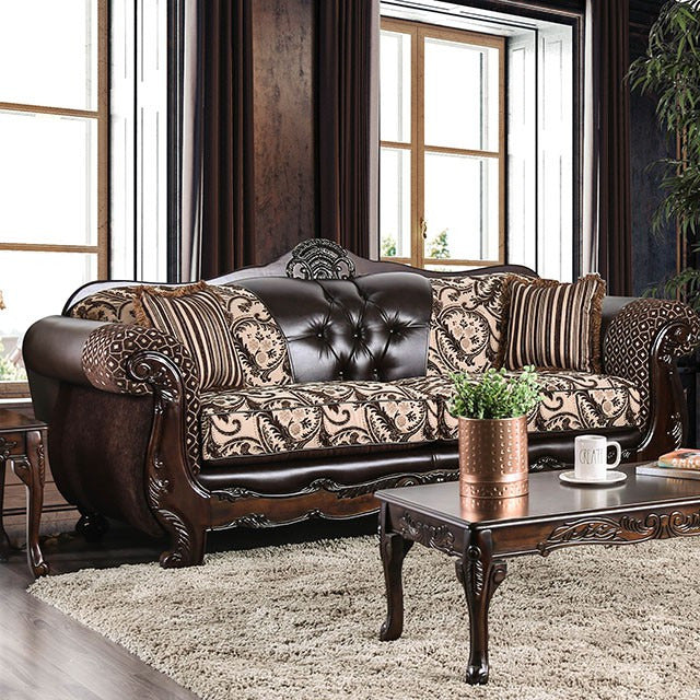 Quirino Sofa, Light Brown/Dark Brown