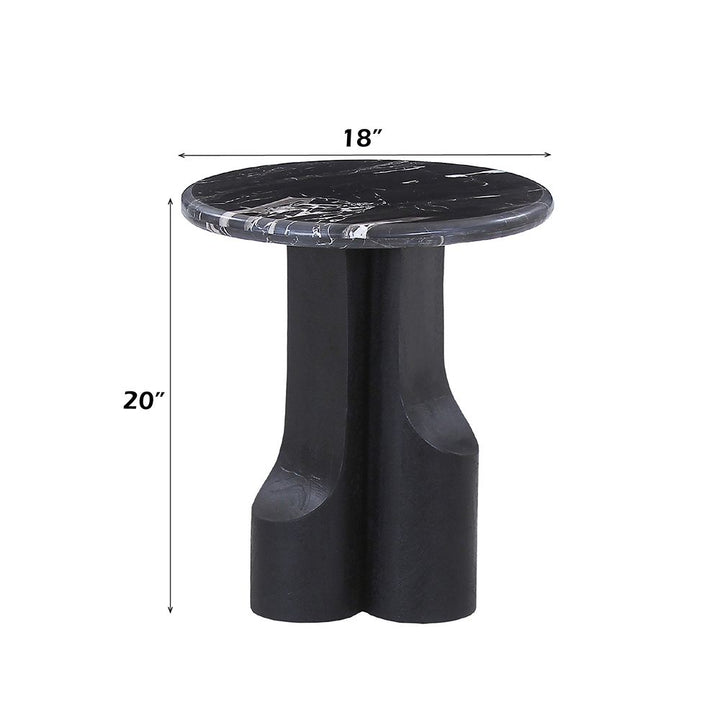 Kinton End Table with Natural Marble Top