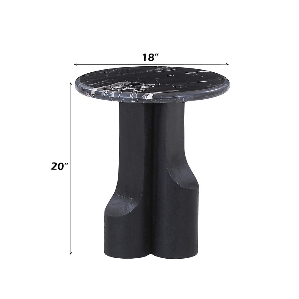 Kinton End Table with Natural Marble Top