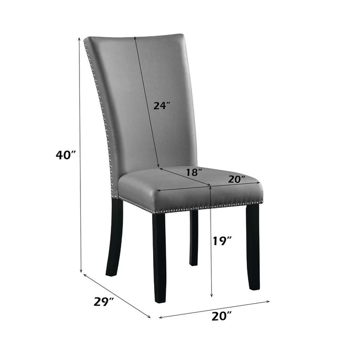 Caralin Side Chair (Set-2) – dimensions diagram