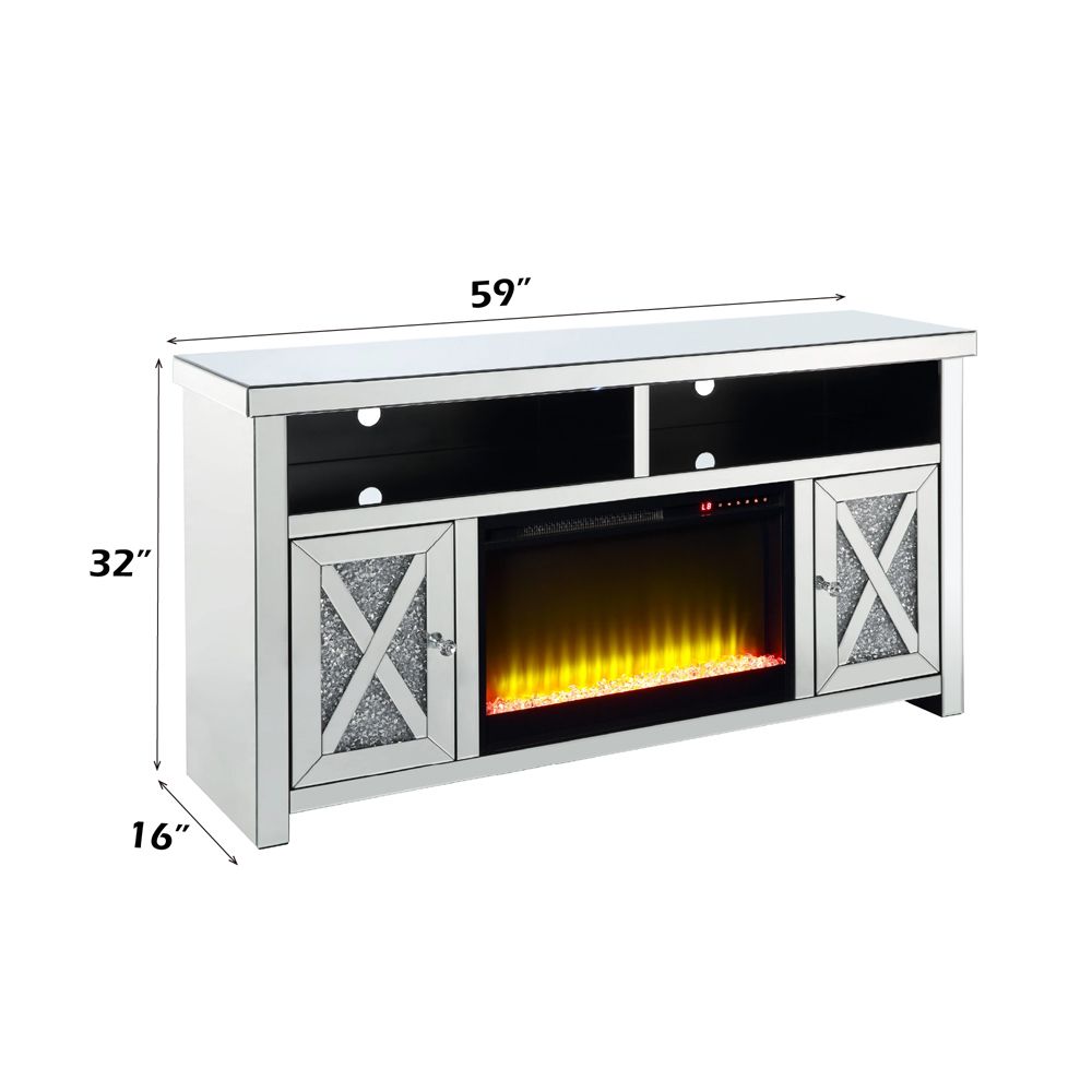 Noralie Tv Stand W/Fireplace – dimensions diagram