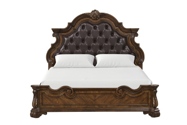 Leovanni Bed, Dark Brown - view 2